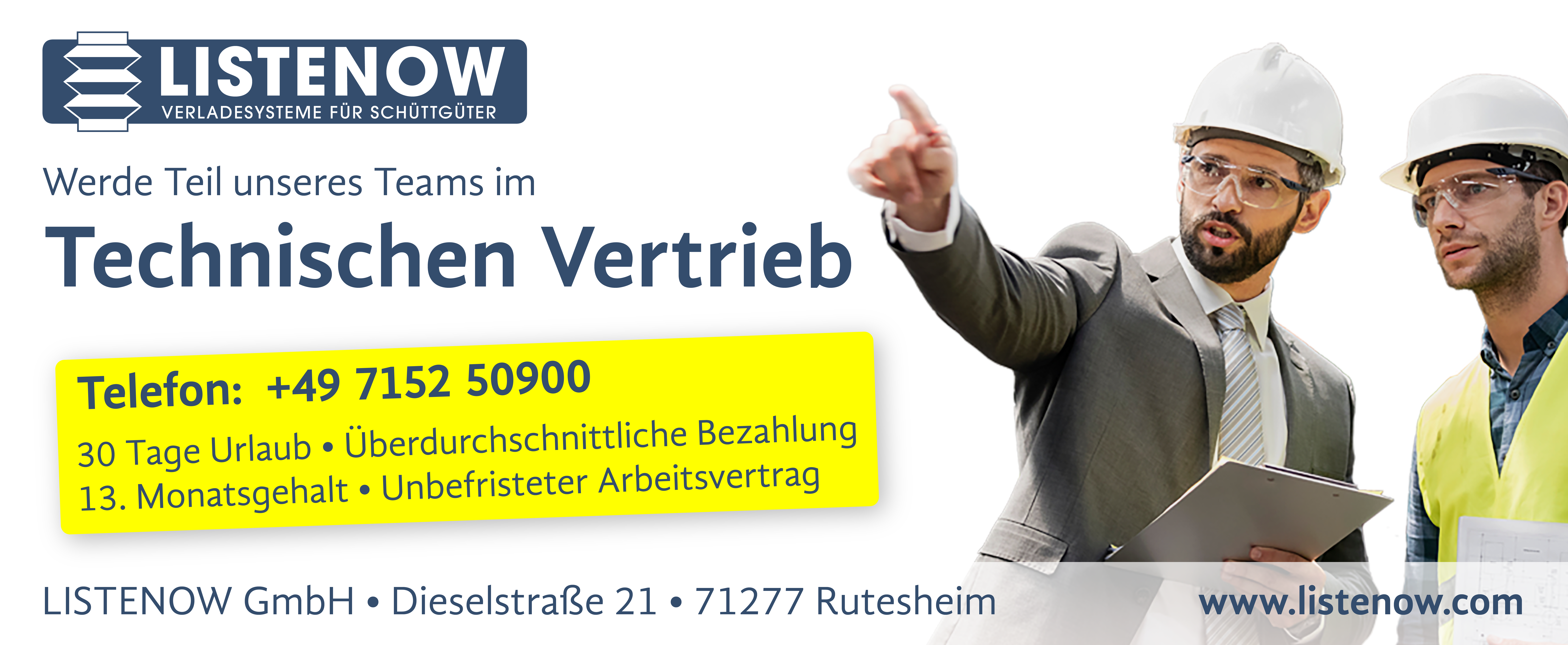 Wir suchen Mitarbeiter im technischen Vertrieb!